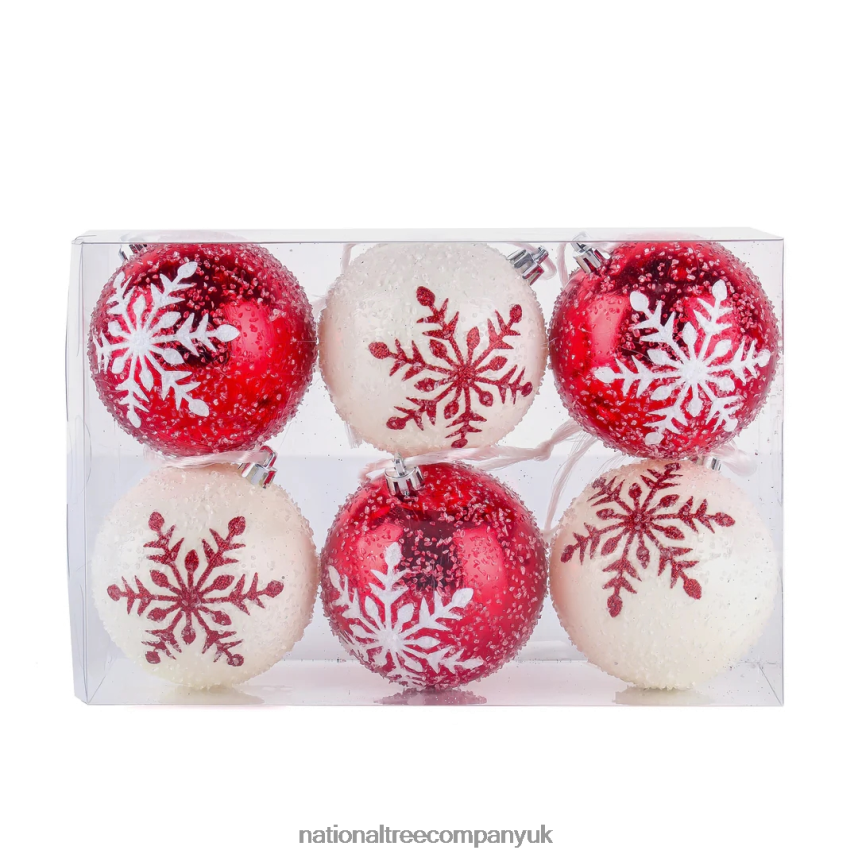 decoration | National Tree Company First Traditions 6 Piece Shatterproof Snowflake Ornaments F2L4F518